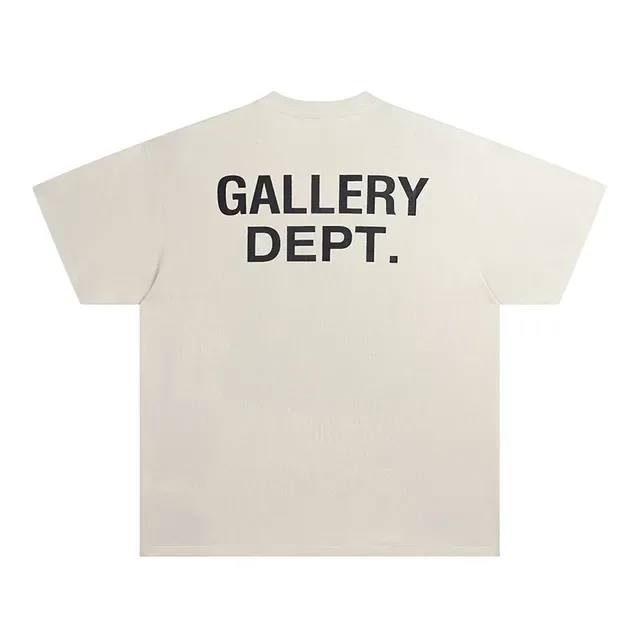 Gallery Dept 米色黑色宽松版型粗体字体印花T恤 3