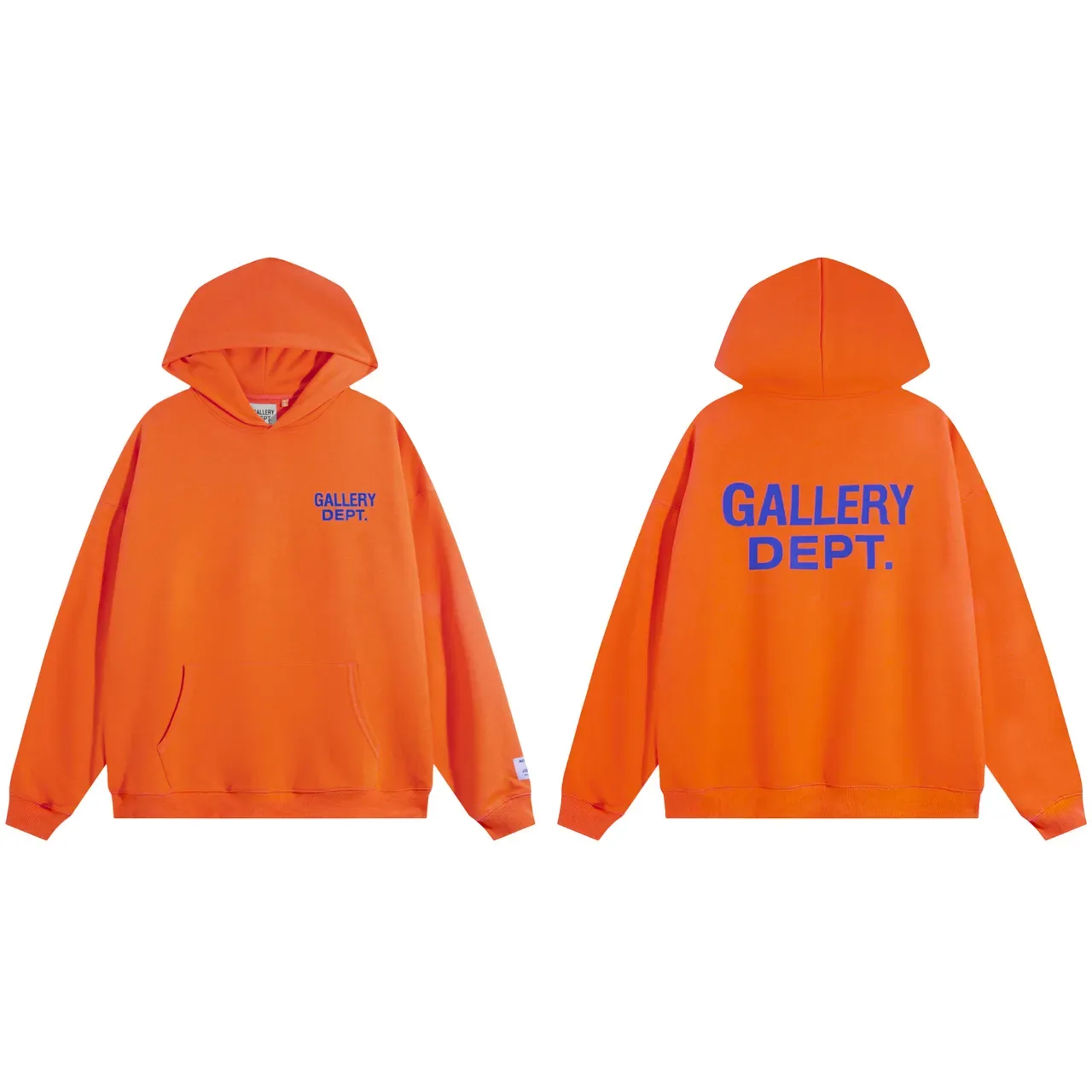 جاكيت هودي Gallery Dept أسود Oversized Fit لوجو مطبوع شاشي 4