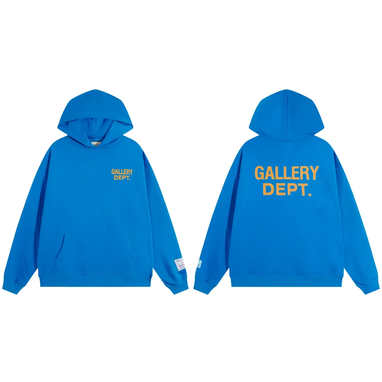 جاكيت هودي Gallery Dept أسود Oversized Fit لوجو مطبوع شاشي 5