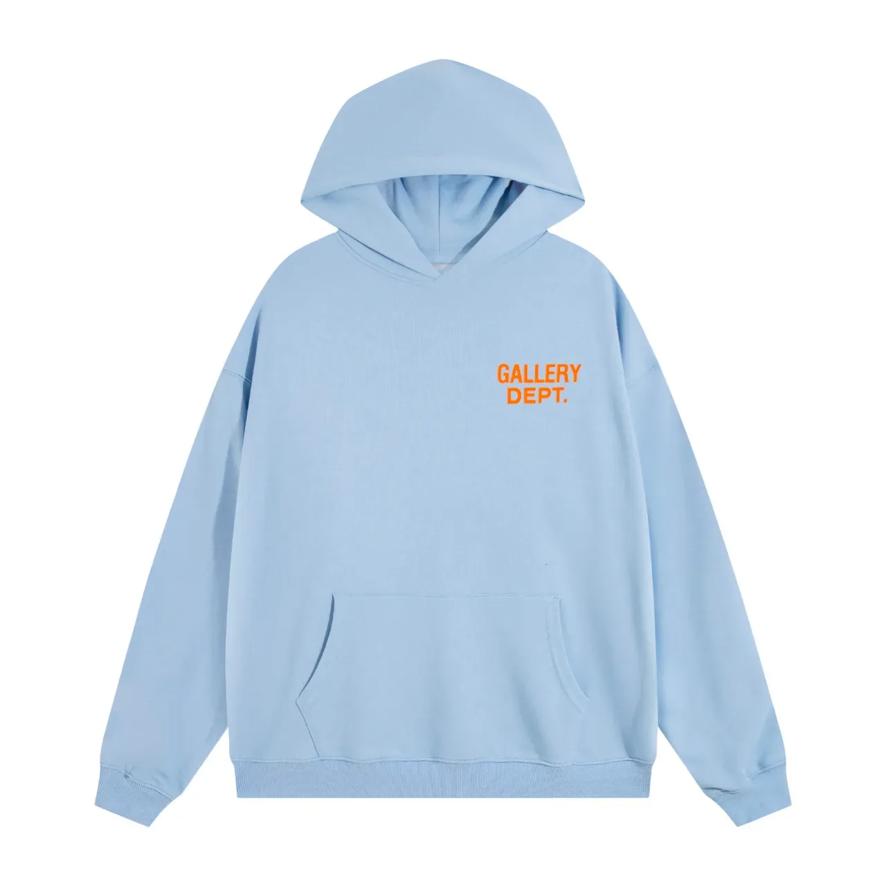 جاكيت هودي Gallery Dept أسود Oversized Fit لوجو مطبوع شاشي 10