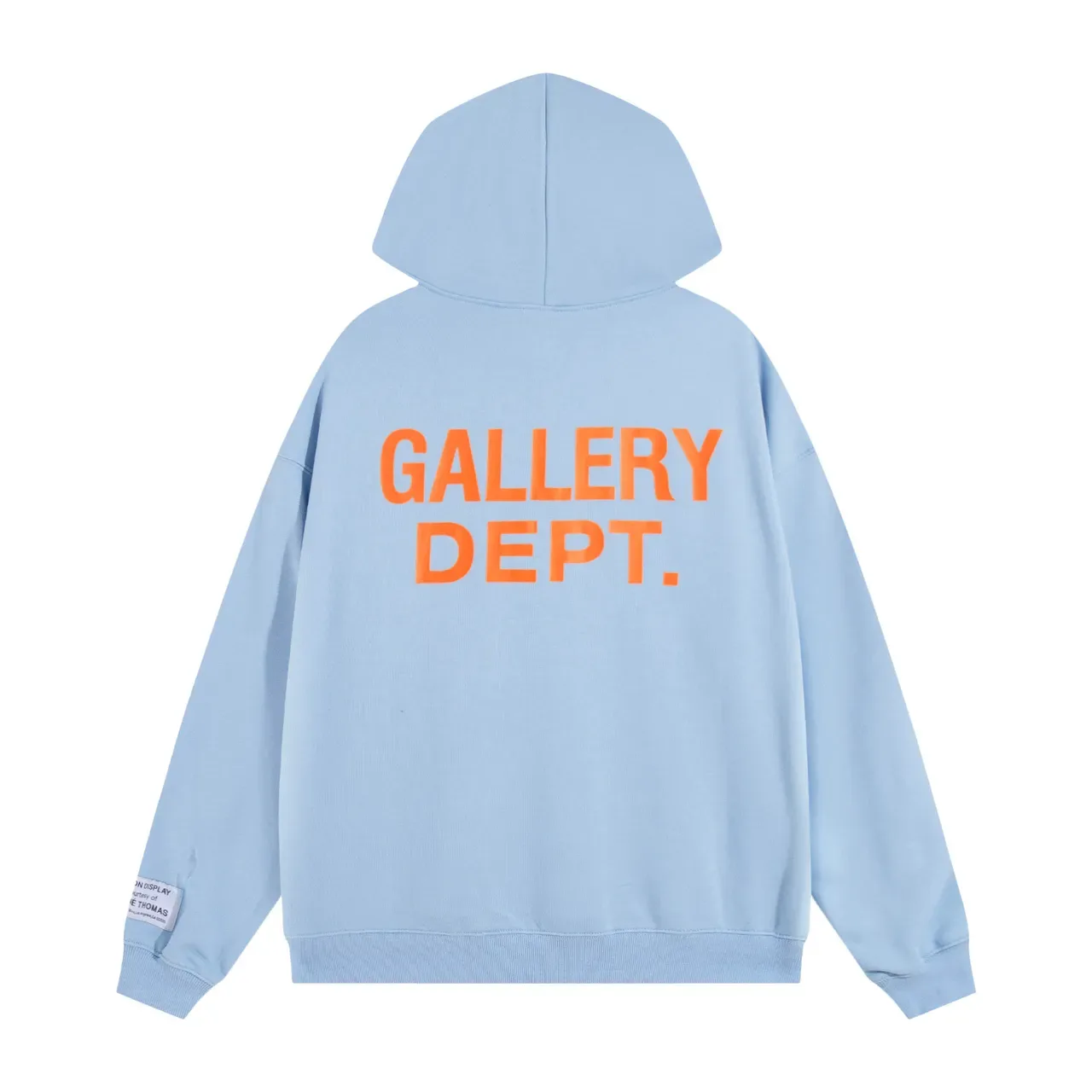 جاكيت هودي Gallery Dept أسود Oversized Fit لوجو مطبوع شاشي 11