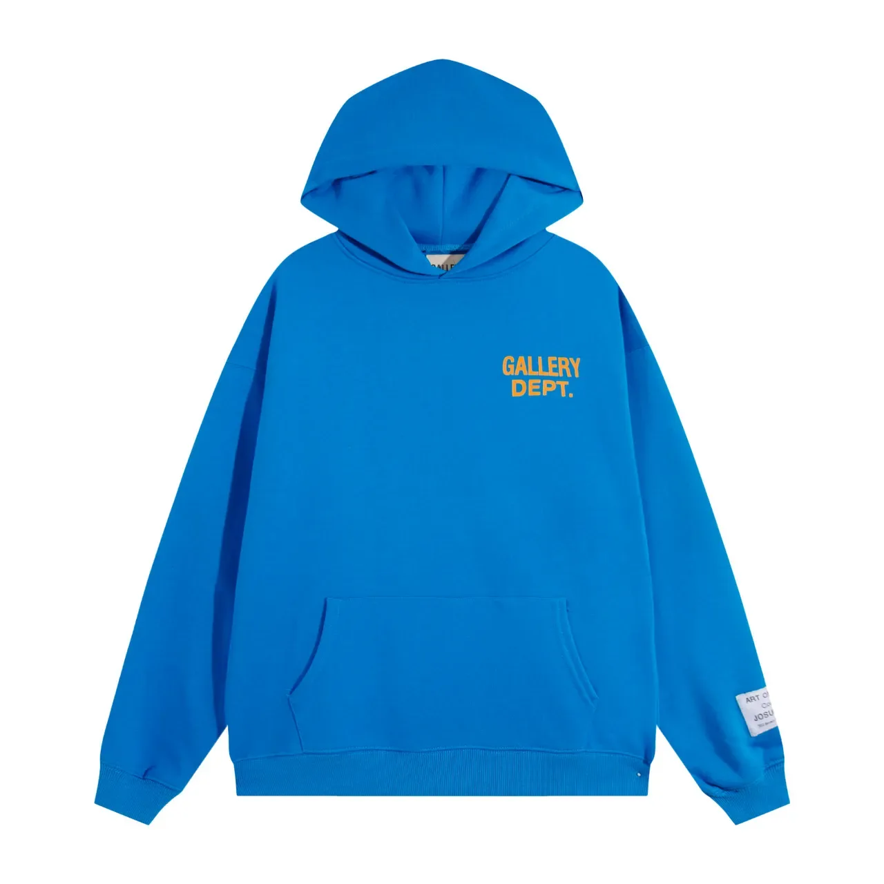 جاكيت هودي Gallery Dept أسود Oversized Fit لوجو مطبوع شاشي 14