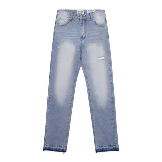 Gallery Dept Light-Wash Distressed Straight-Leg Jeans