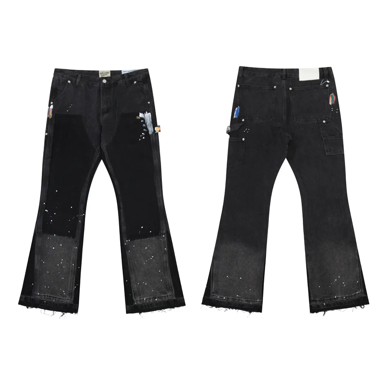 Gallery Dept Éclaboussure de peinture Patchwork Jeans évasés 3