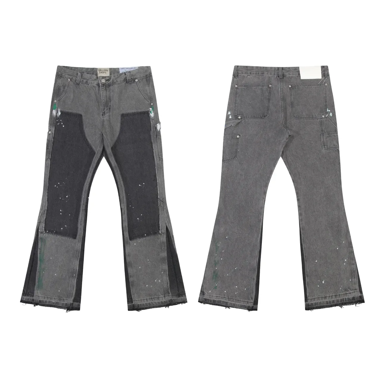 Gallery Dept Éclaboussure de peinture Patchwork Jeans évasés 4
