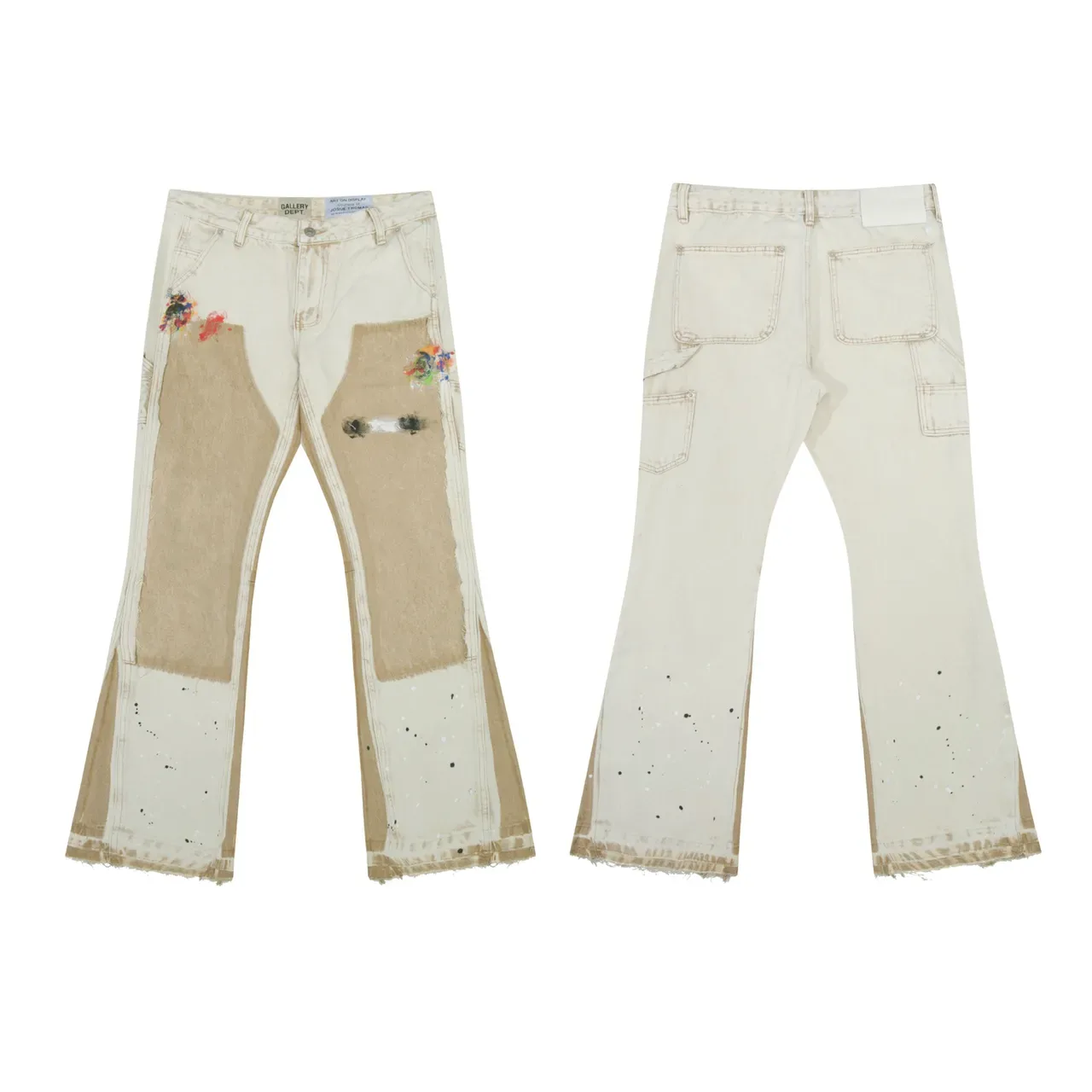 Gallery Dept Éclaboussure de peinture Patchwork Jeans évasés 5