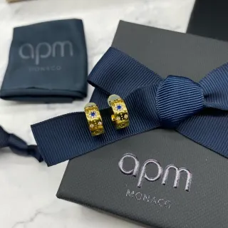 apm Monaco حلق ذهبي أزرق