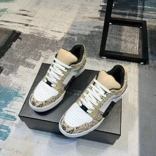 Beige and White Embroidered Paisley Detail Lifestyle Sneakers