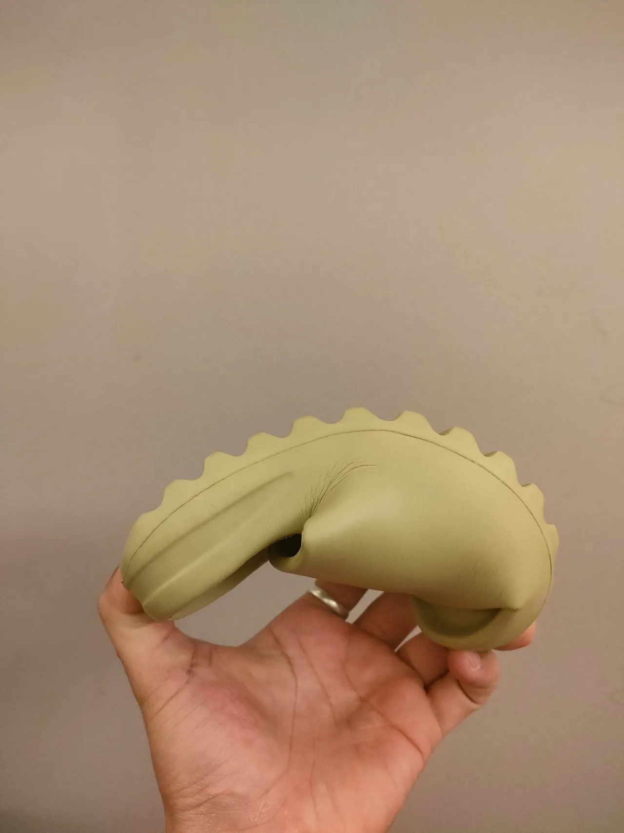 Beige Molded Foam Construction Scalloped Outsole Clog 5