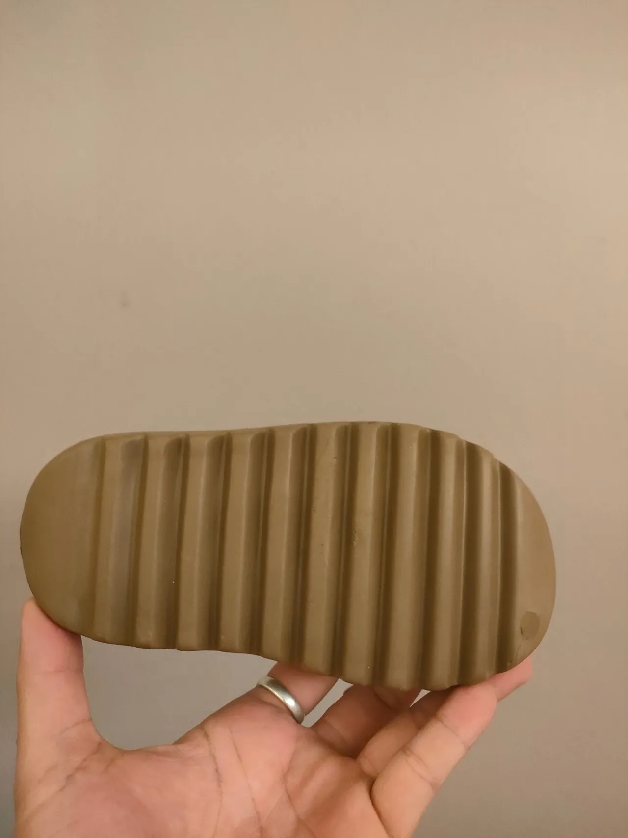 Beige Molded Foam Construction Scalloped Outsole Clog 16