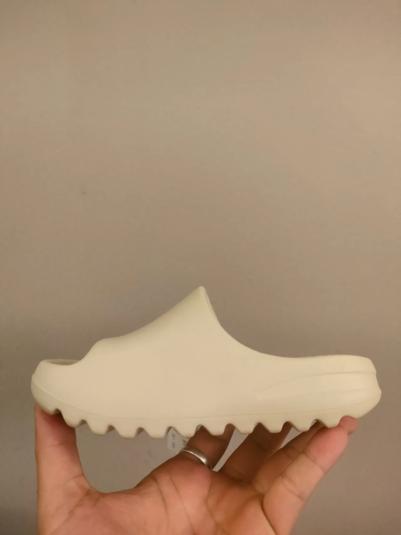Beige Molded Foam Construction Scalloped Outsole Clog 24
