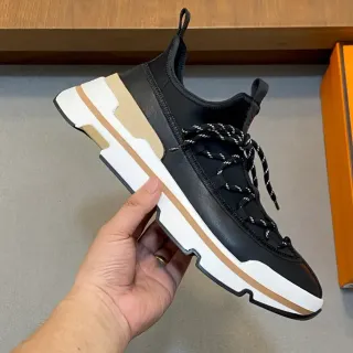 Black and Beige Chunky Sole Lifestyle Sneaker