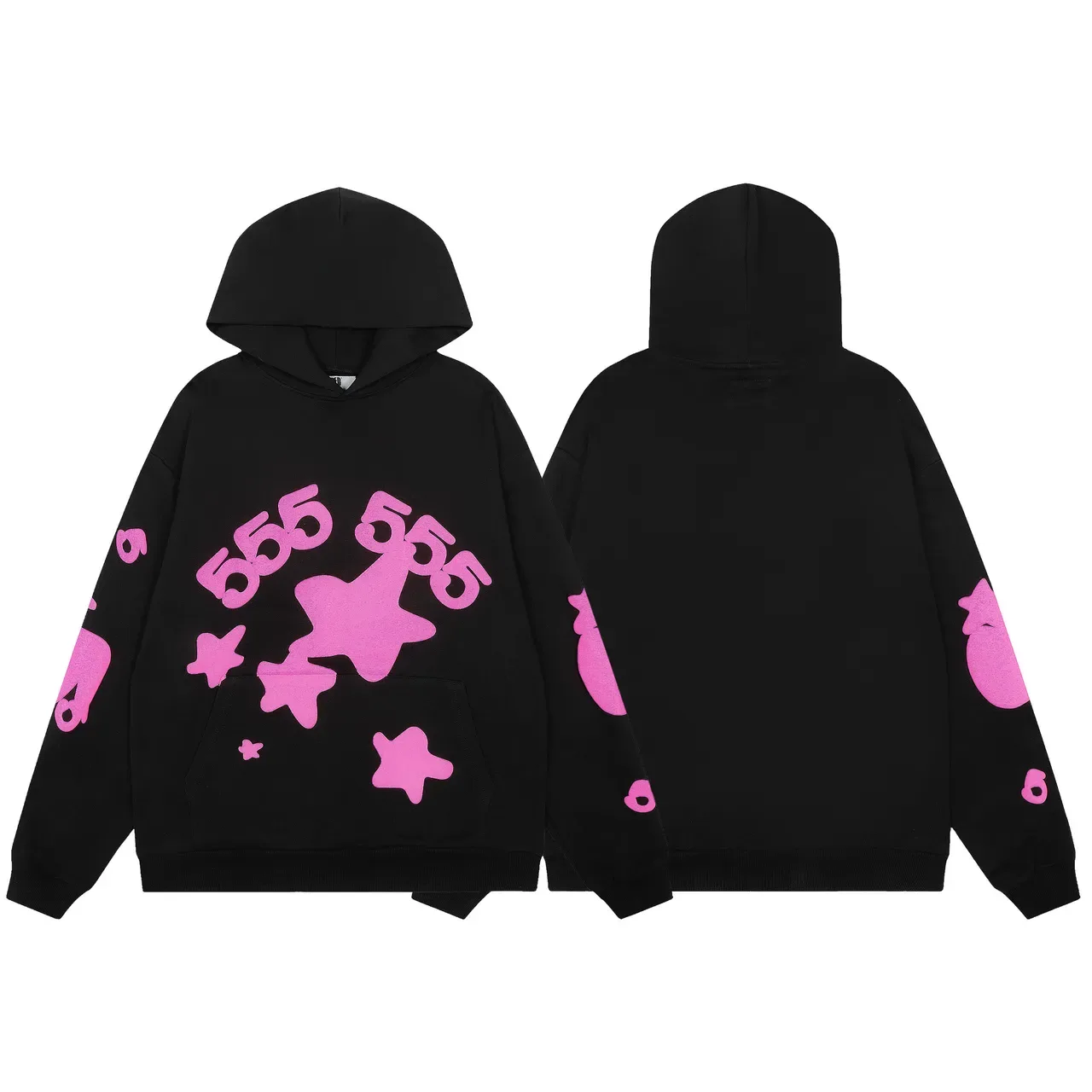Chándal Negro y Rosa con Impresión Gráfica 4