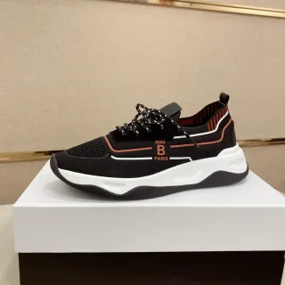 Black and White Mesh Chunky Sole Lifestyle Sneaker