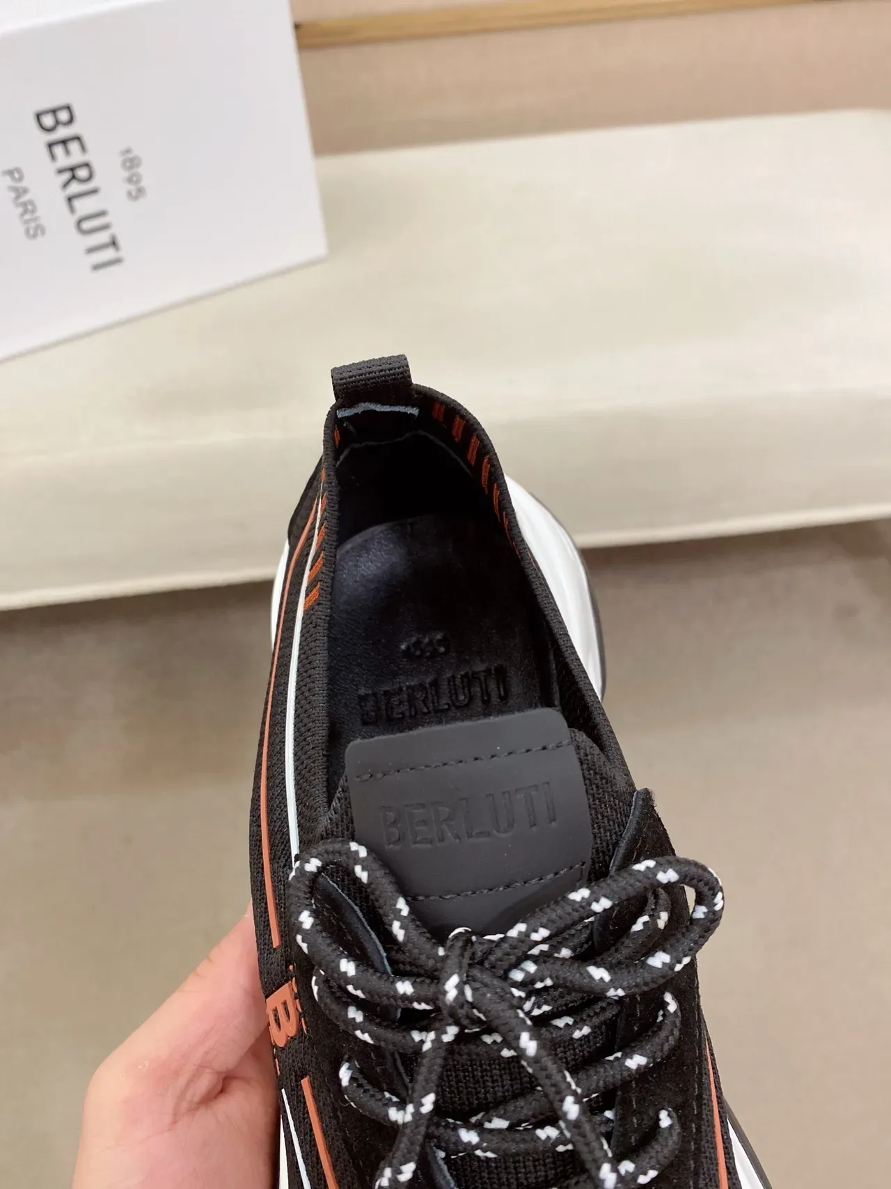 Black and White Mesh Chunky Sole Lifestyle Sneaker 4