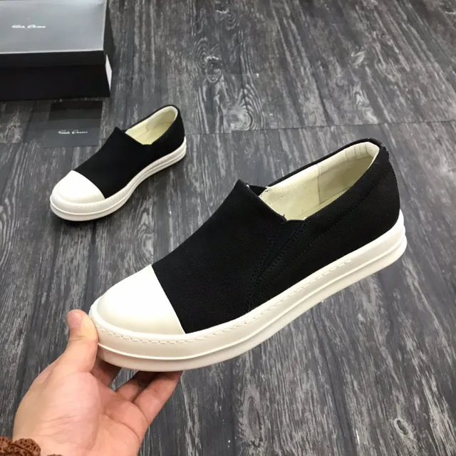 Black and White Slip-On Canvas Shoe 5