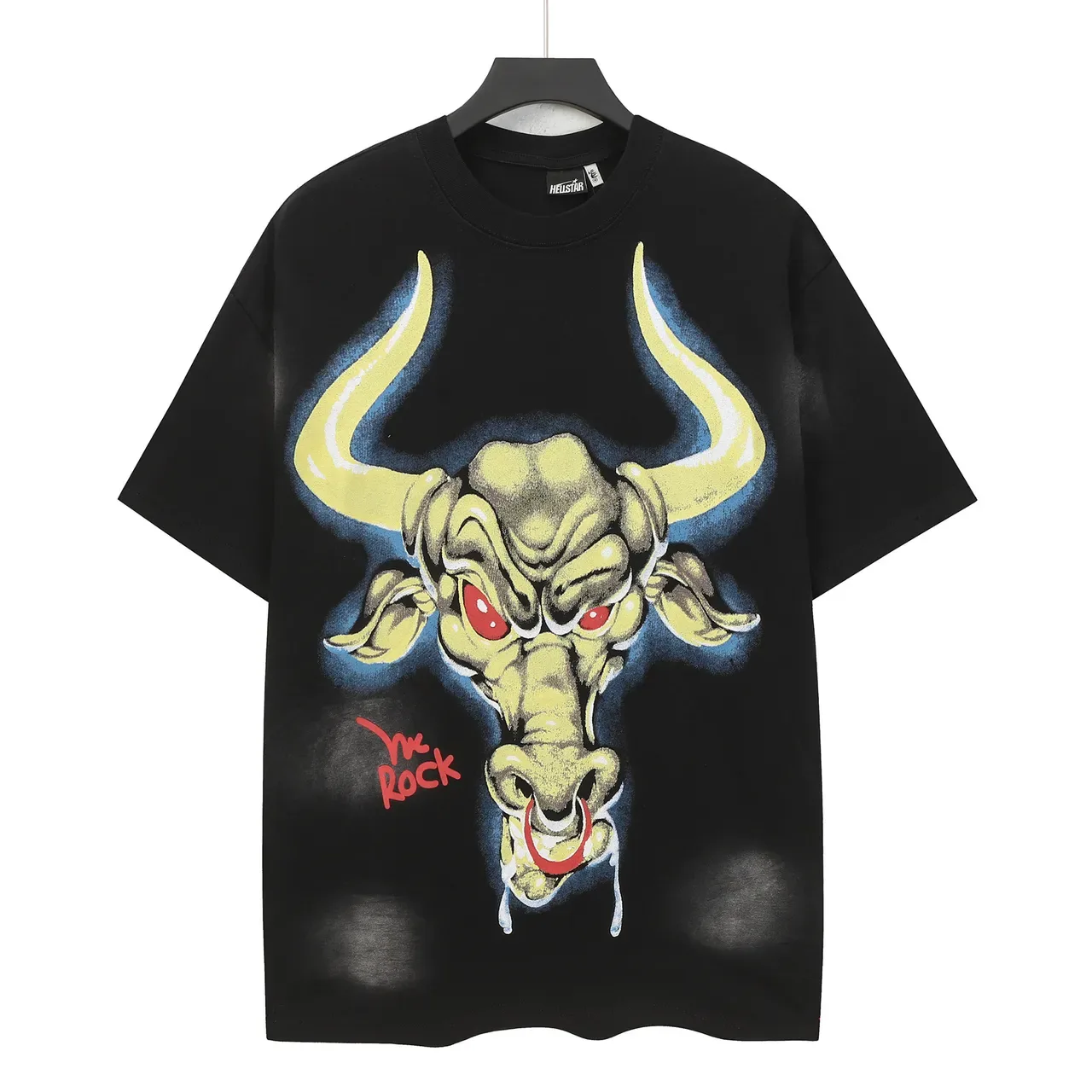 Black Bull Head Graphic Oversized T-Shirt 2