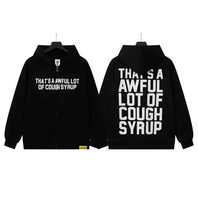 Black Burgundy Full-Zip Oversized Fit Hoodie 4