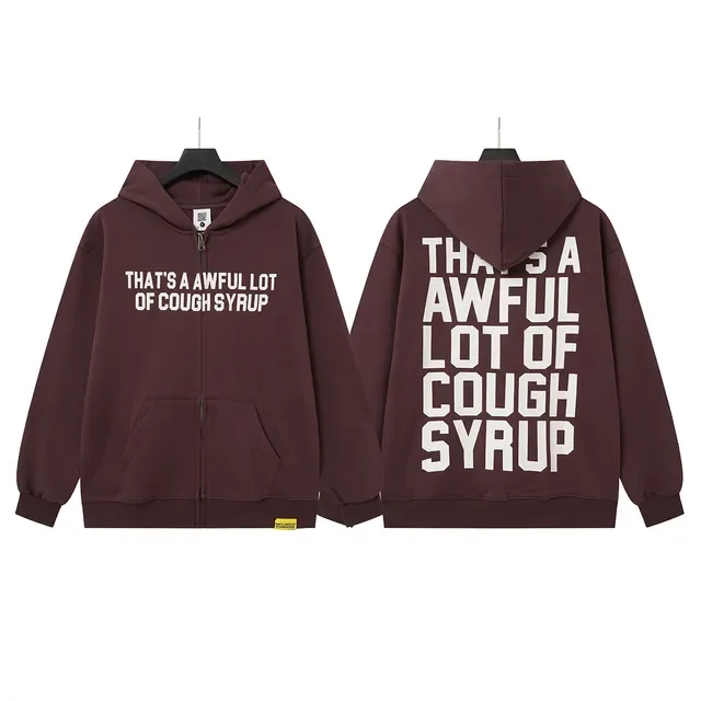 Black Burgundy Full-Zip Oversized Fit Hoodie 7