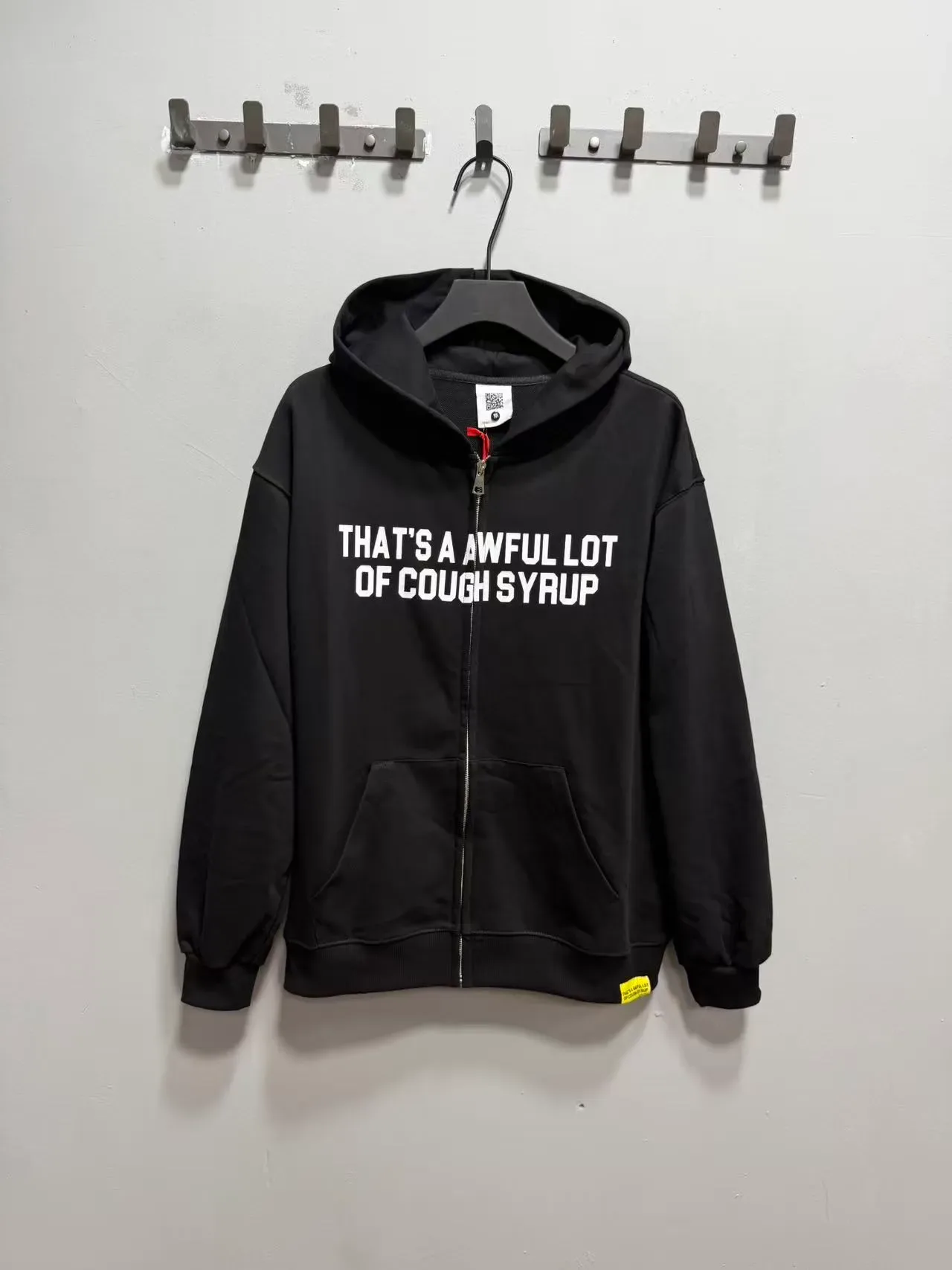 Black Burgundy Full-Zip Oversized Fit Hoodie 12