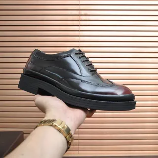 Sapato brogue asa preto burdeos couro patentado glossy