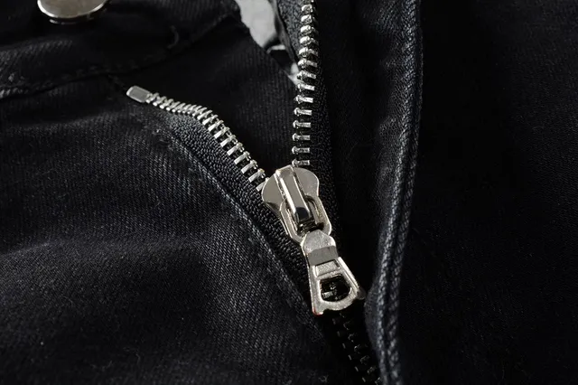 Pantalones Vaqueros Negros Desgastados Ajustados 8