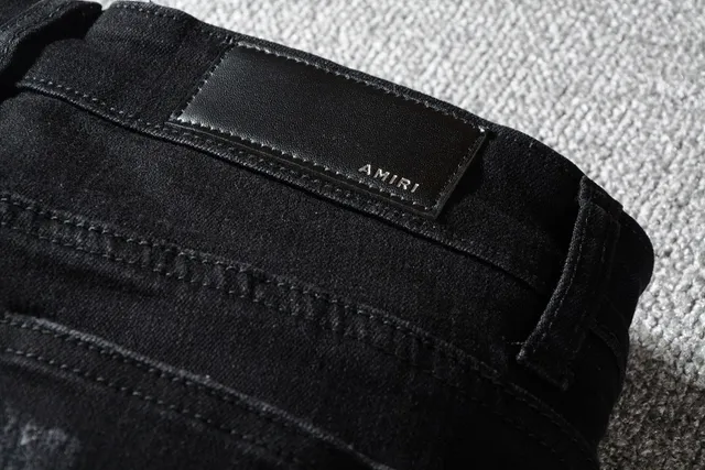 Pantalones Vaqueros Negros Rotos Ajustados 3