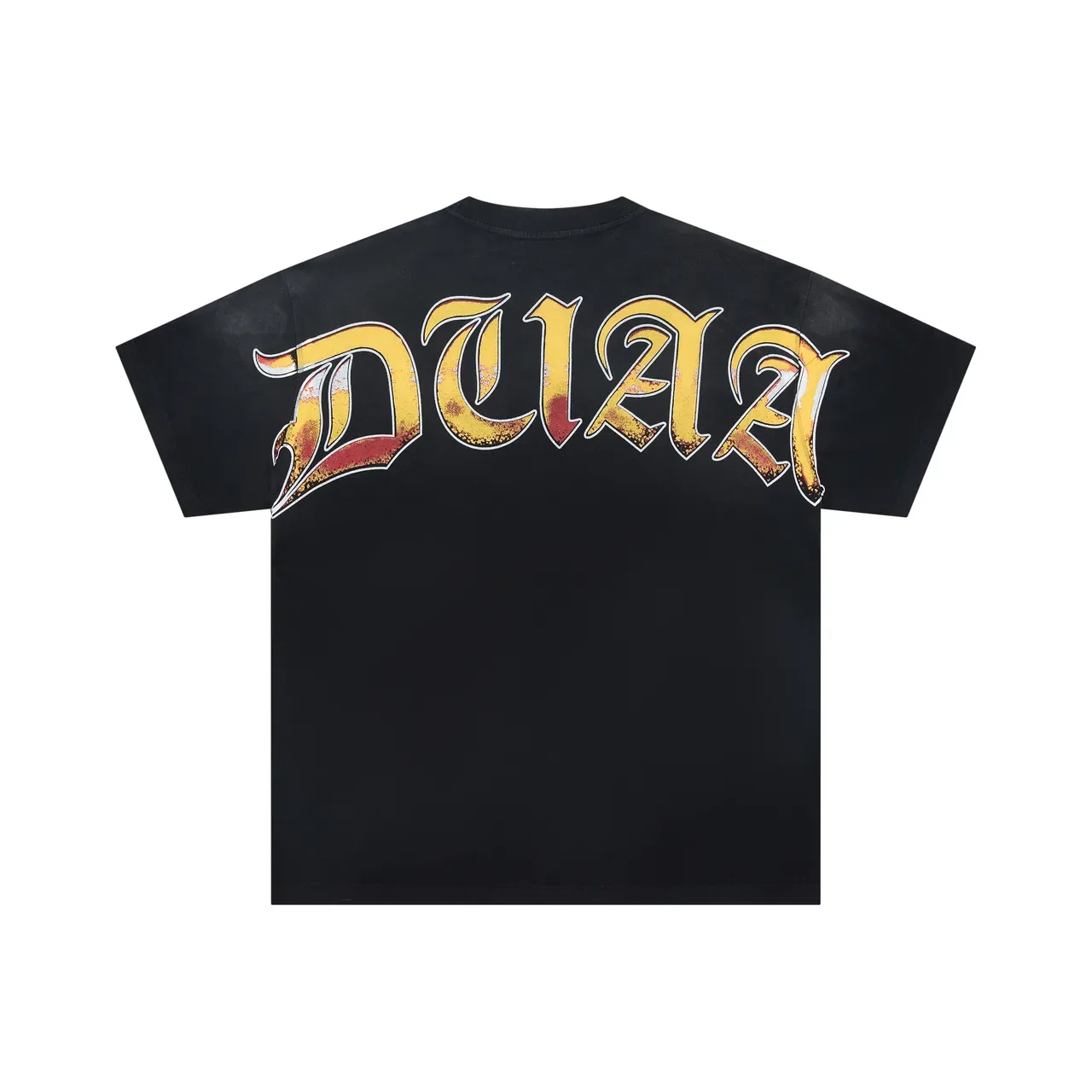 Camiseta oversized con estampado gráfico negro y dorado 4