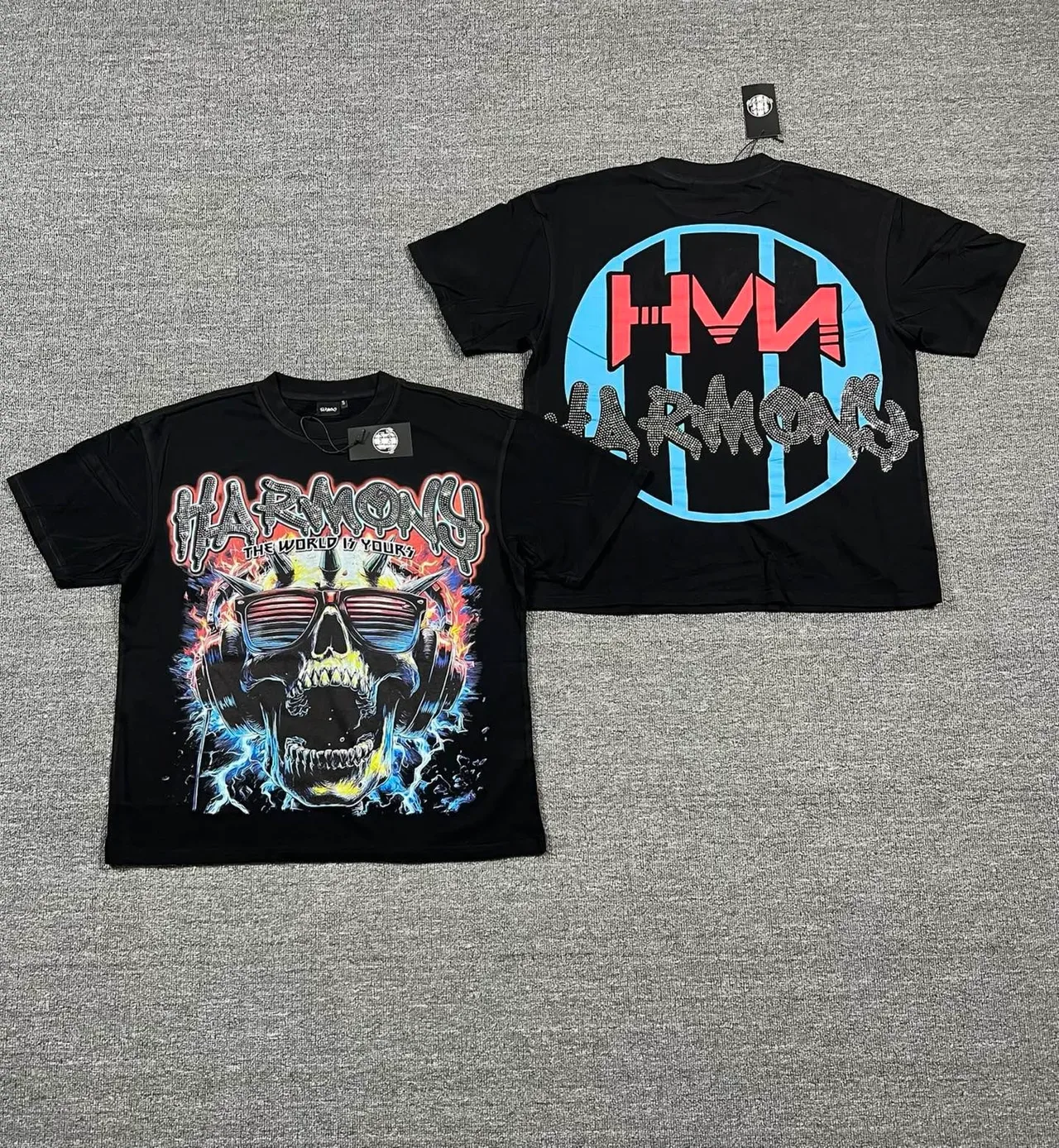 Black Graphic-Print Crew-Neck Double-Sided T-Shirt 2