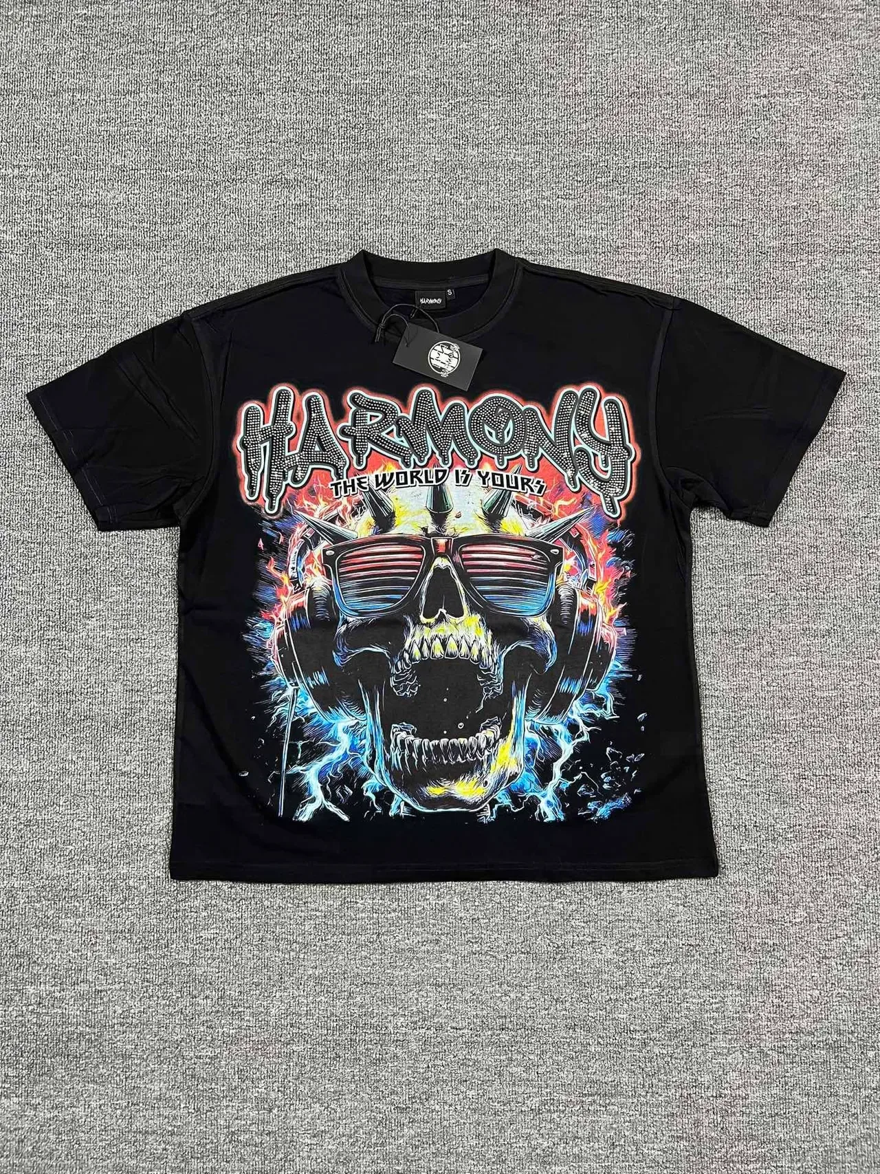 Black Graphic-Print Crew-Neck Double-Sided T-Shirt 4