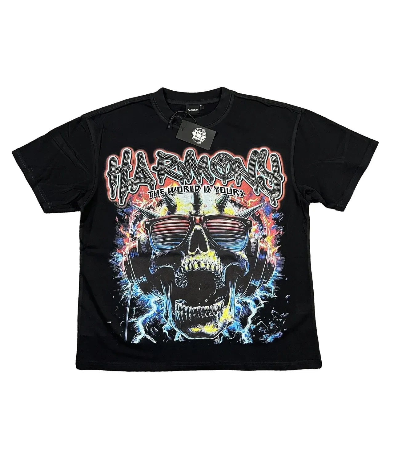 Black Graphic-Print Crew-Neck Double-Sided T-Shirt 7