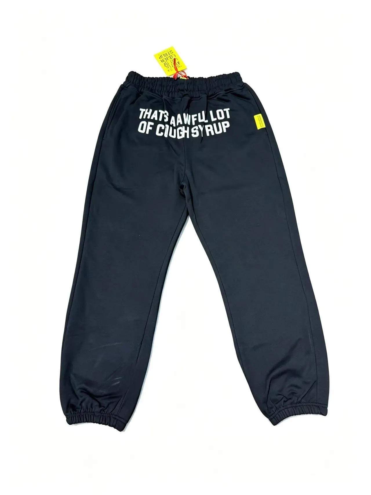 Black Graphic Print Jogger Sweatpants 4