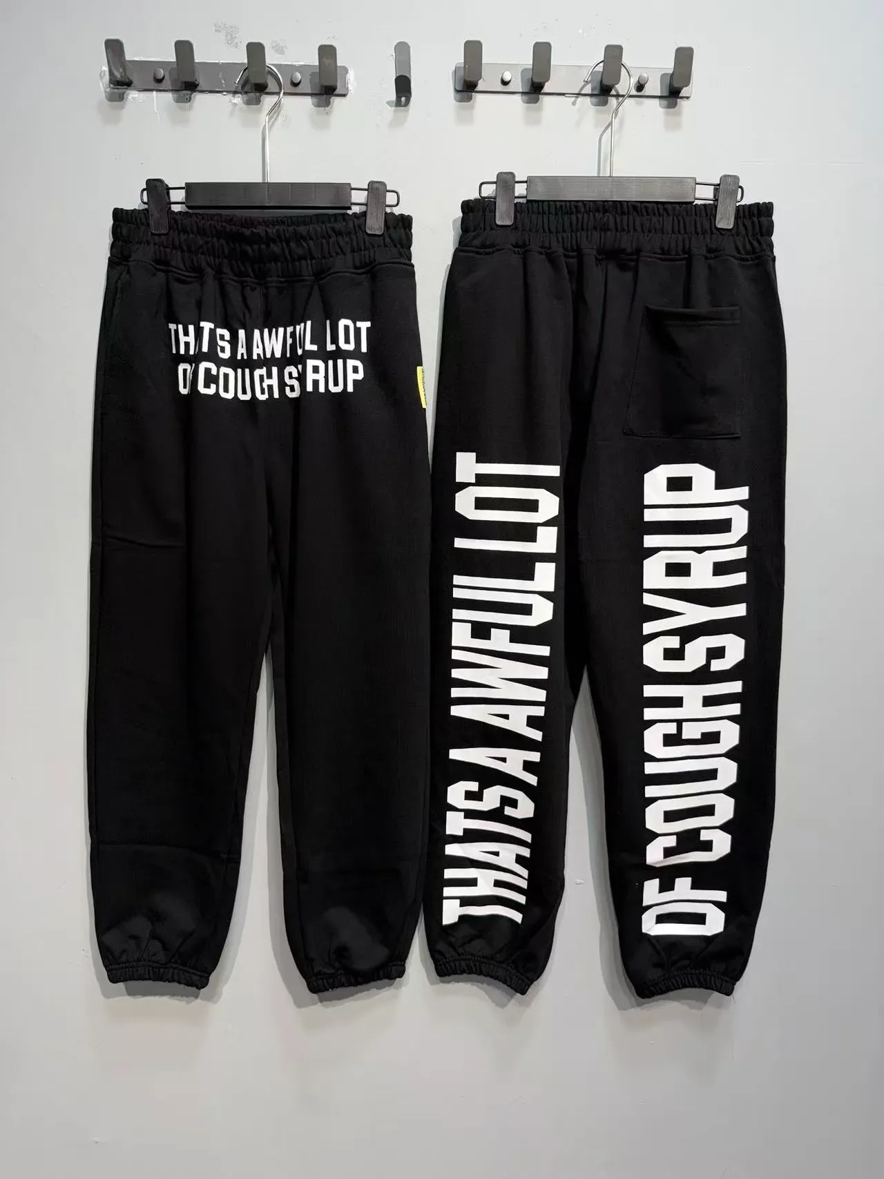Black Graphic Print Jogger Sweatpants 6
