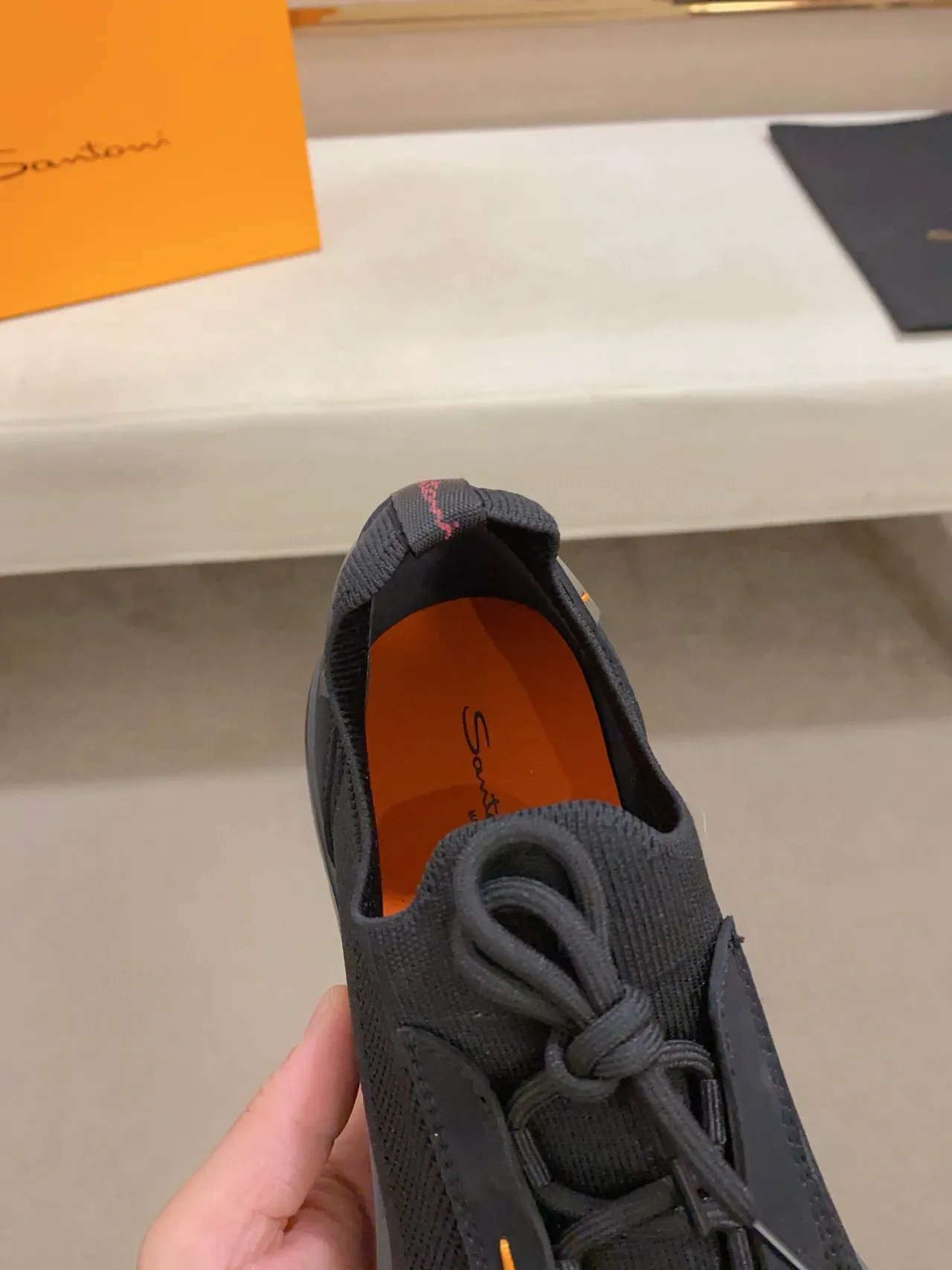 Black Gray Knit Upper Sculpted Midsole Sneakers 4