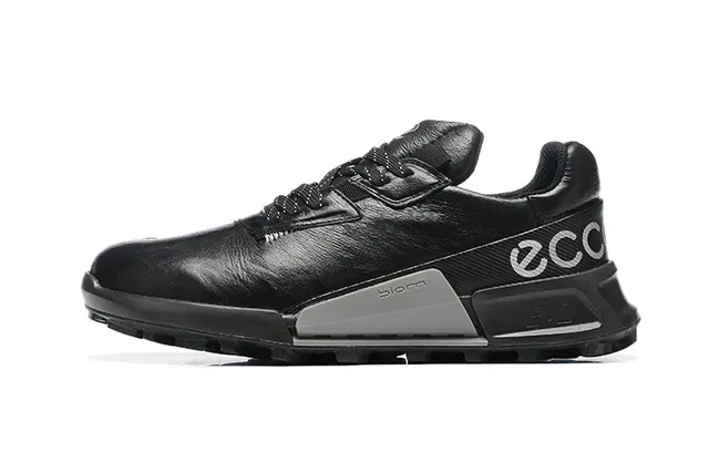 Black Gray Leather Upper Molded Midsole Lifestyle Sneakers 2