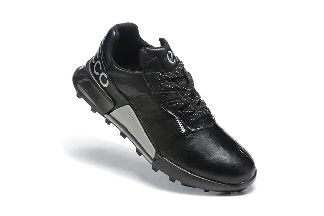 Black Gray Leather Upper Molded Midsole Lifestyle Sneakers 4