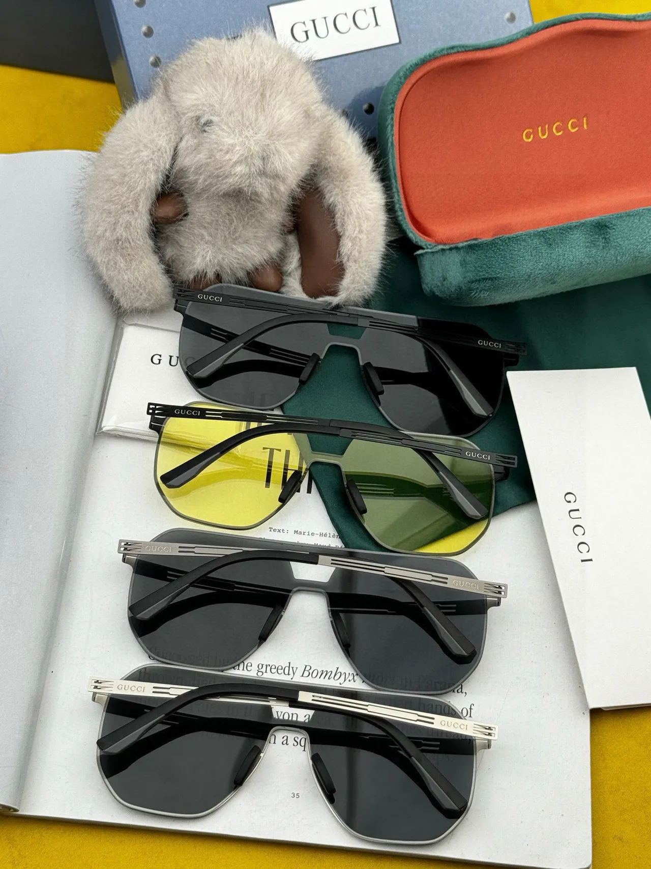 Black Metal Frame Shield Sunglasses 7
