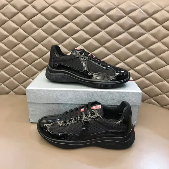 Tênis Lifestyle Preto Couro Patentado e Malha 6
