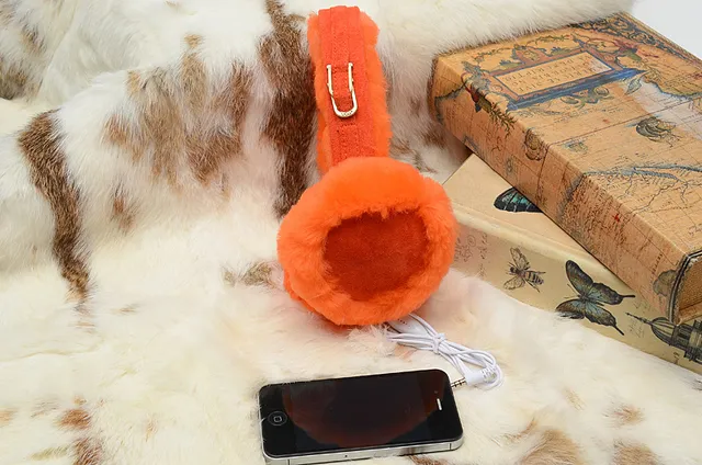 Auriculares over-ear con diadema negra y naranja, forro de peluche, plegables 9