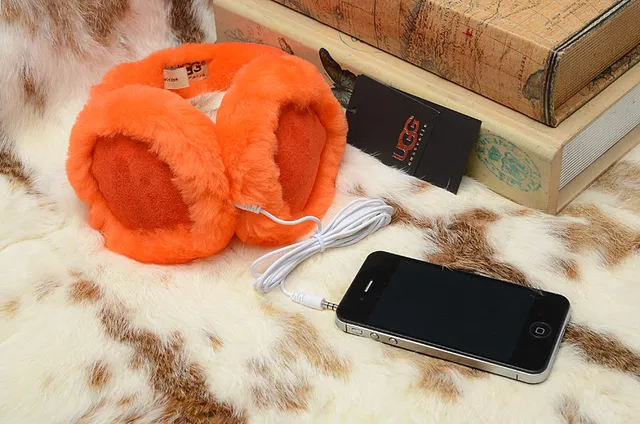 Auriculares over-ear con diadema negra y naranja, forro de peluche, plegables 11