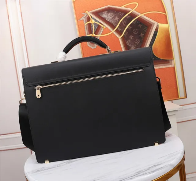 Black Structured Rectangular Silhouette Detachable Webbing Shoulder Strap Handbag 5