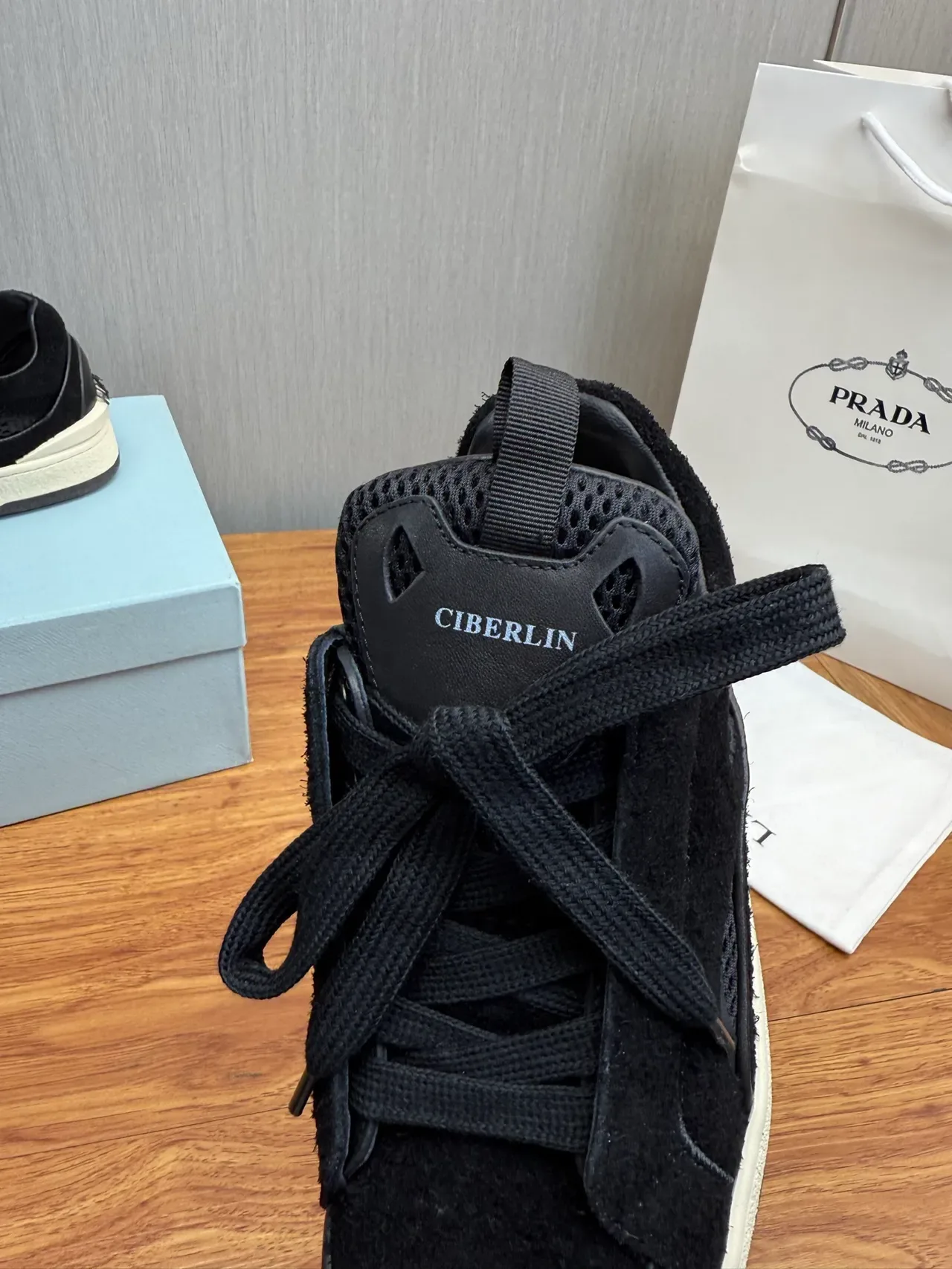 Black Suede and Leather Low-Top Lifestyle Sneaker 9