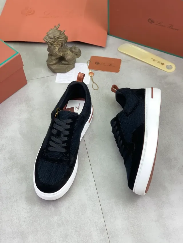 Black White Mesh And Suede Upper Cupsole Sneakers 5