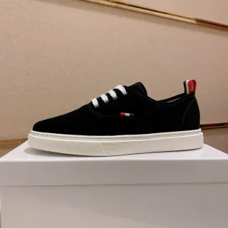 Black White Suede Upper Laces Sneakers