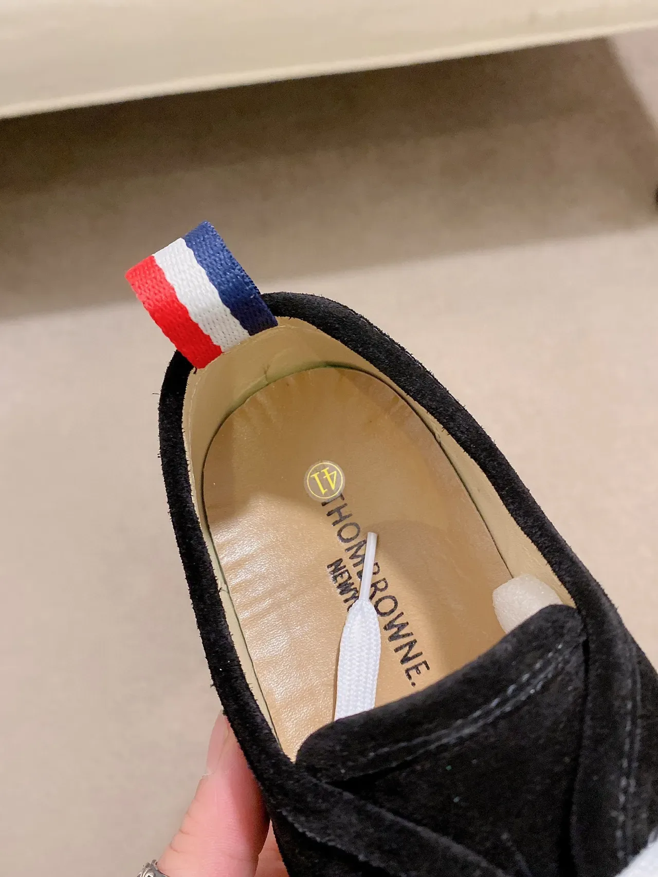 Black White Suede Upper Laces Sneakers 5