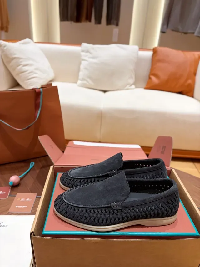 Black Woven Suede Slip-On Loafer 4