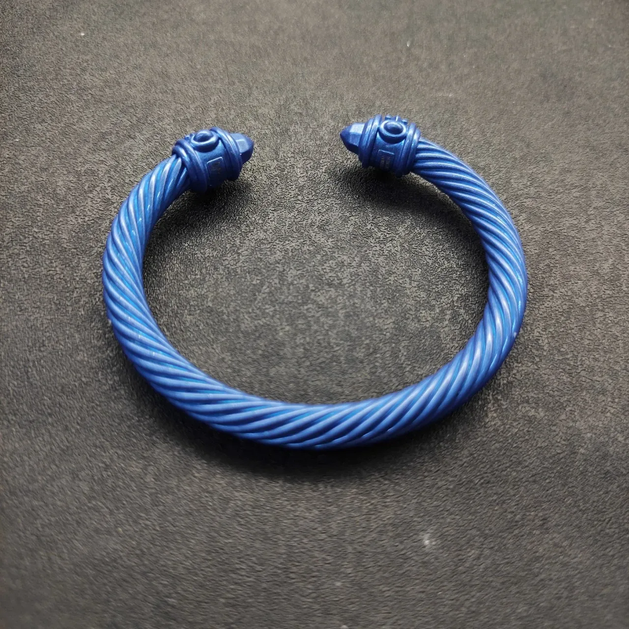Blue Twisted Cable Sculpted Terminal Bracelet 6