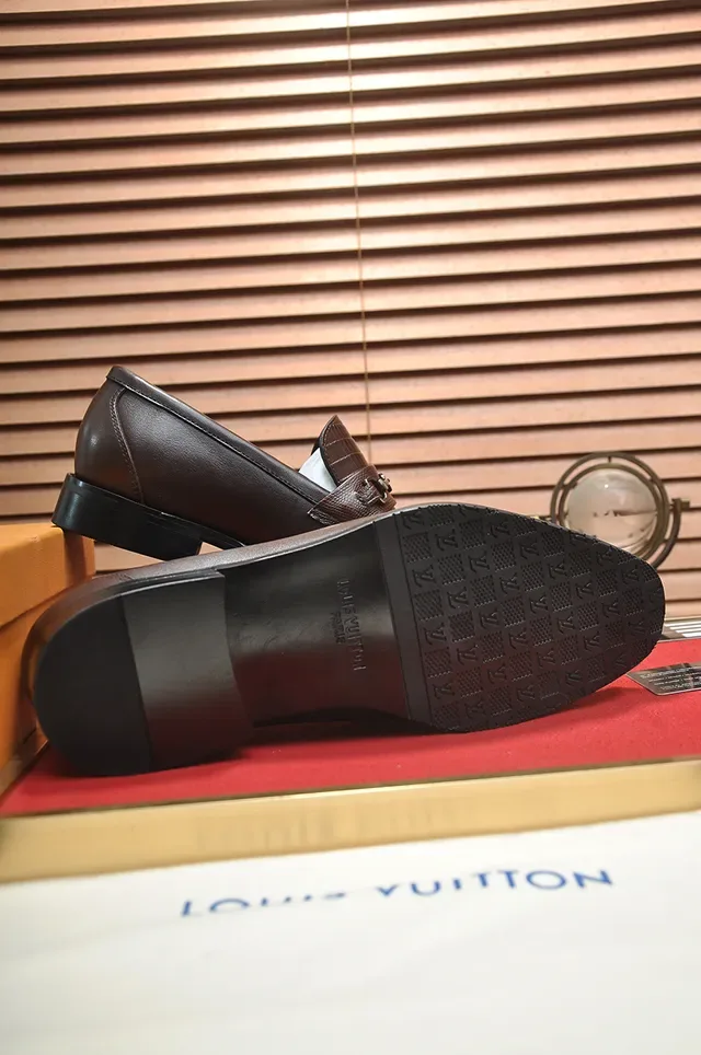 Brown Leather Horsebit Buckle Loafer 3
