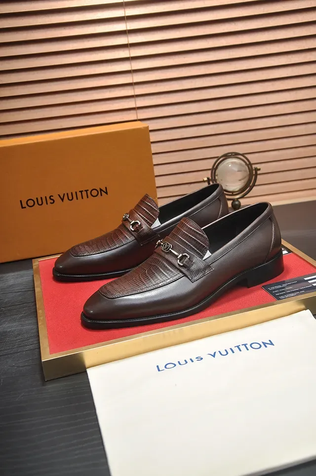 Brown Leather Horsebit Buckle Loafer 4