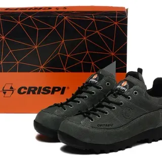 CRISPI حذاء رياضي أنماط حياة أخضر عسكري أسود منخفض القمة جلد ناعم مصقول
